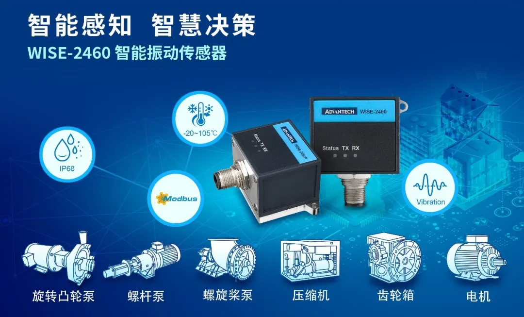 星品推荐 | 研华WISE-2460传感器，10KHz高频振动监测，助力工业预测性维护！