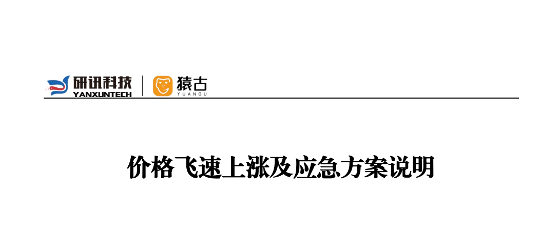 价格飞速上涨及应急方案说明